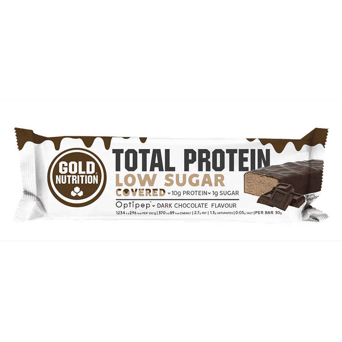 Barra Total Protein Low Sugar Covered Chocolate Preto