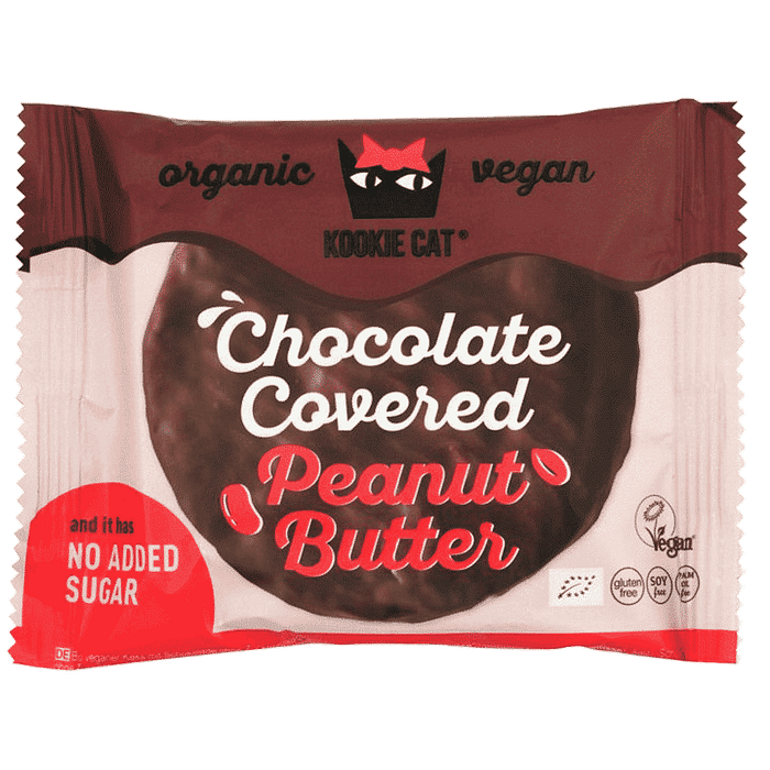 Kookie Chocolate Covered Peanut Butter, com ingredientes biológicos, sem glúten, vegan