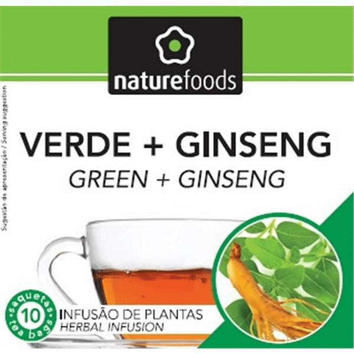 Chá Verde + Ginseng, para infusão