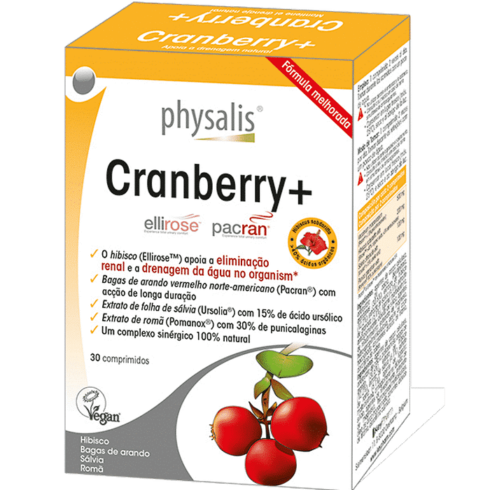 Cranberry +, suplemento alimentar vegan