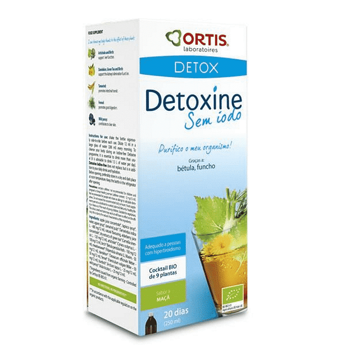 Detoxine Maçã sem Iodo, suplemento alimentar com ingredientes biológicos