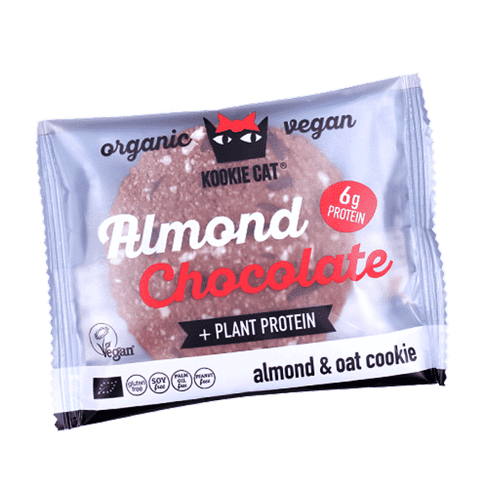 Kookie Almond Chocolate, com ingredientes biológicos, sem glúten, vegan