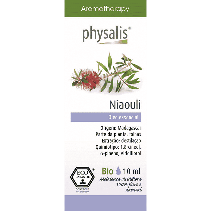 Óleo Essencial Niaouli, com ingredientes biológicos