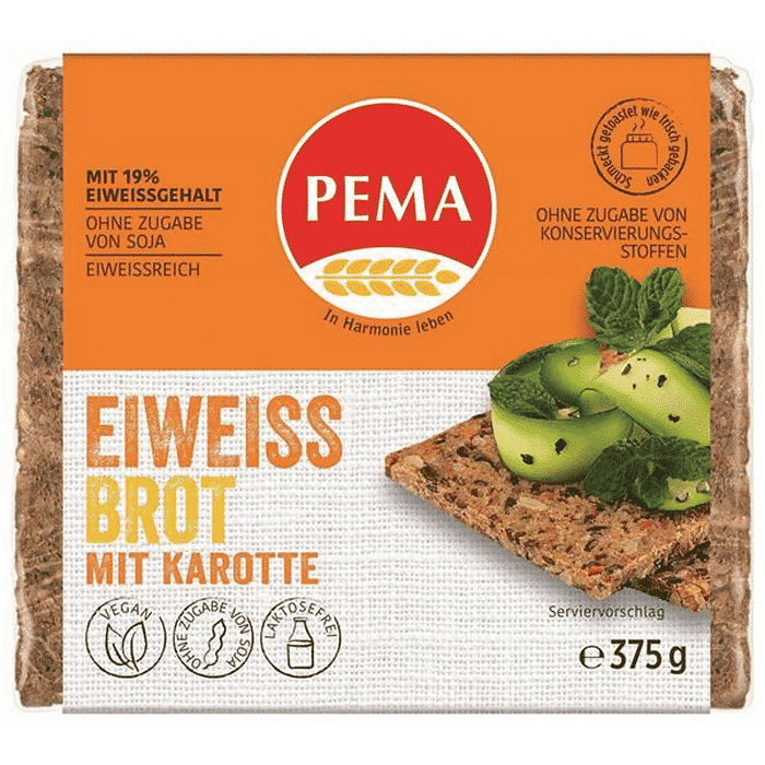 Pão Alemão Proteico com Cenoura, sem lactose, vegan
