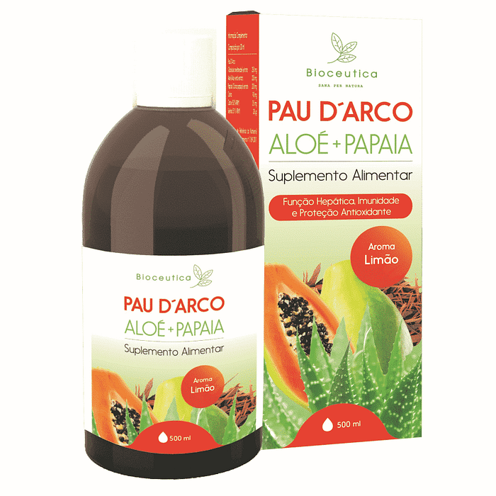 Pau D'Arco + Aloé + Papaia, suplemento alimentar