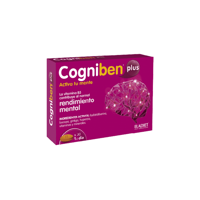 Cogniben Plus, suplemento alimentar sem açúcar, sem glúten e sem lactose