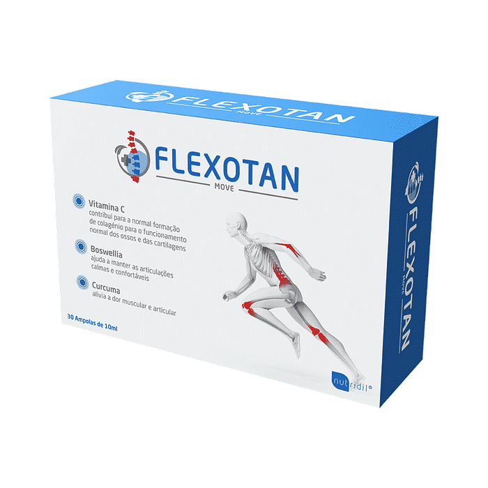 Flexotan Move, suplemento alimentar sem açúcar, sem glúten, sem lactose