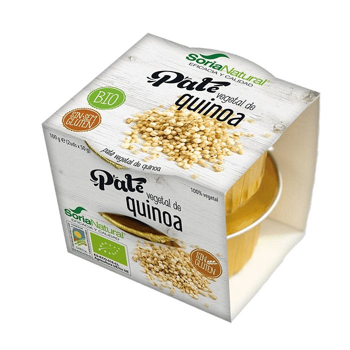 Patê Vegetal de Quinoa, com ingredientes biológicos, sem glúten