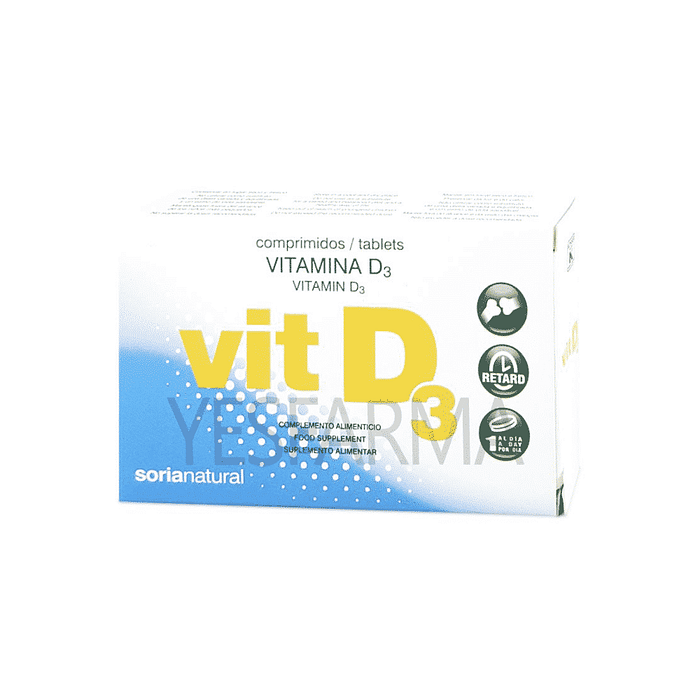 Vitamina D3 Retard, suplemento alimentar vegetariano
