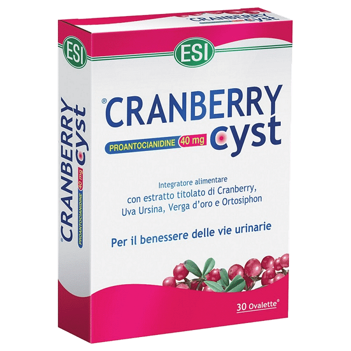 Cranberry Cyst, suplemento alimentar sem glúten, vegan