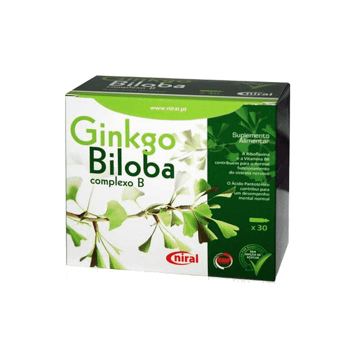 Ginkgo Biloba + B Complexo, suplemento alimentar