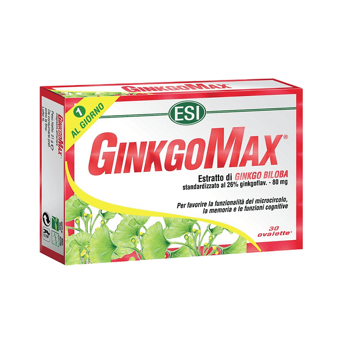 Ginkgomax, suplemento alimentar sem glúten