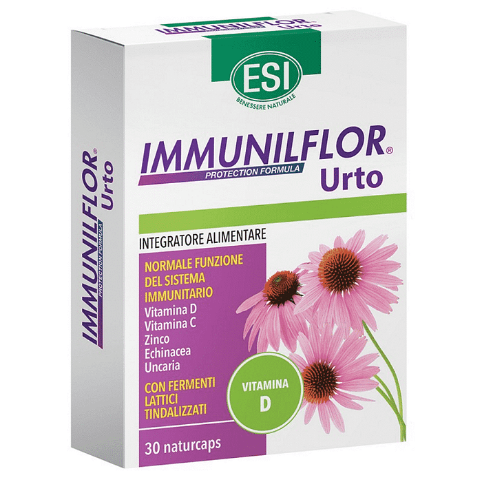 Immunilflor Urto, suplemento alimentar sem glúten, vegetariano
