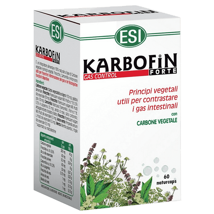 Karbofin Forte, suplemento alimentar sem glúten, vegan