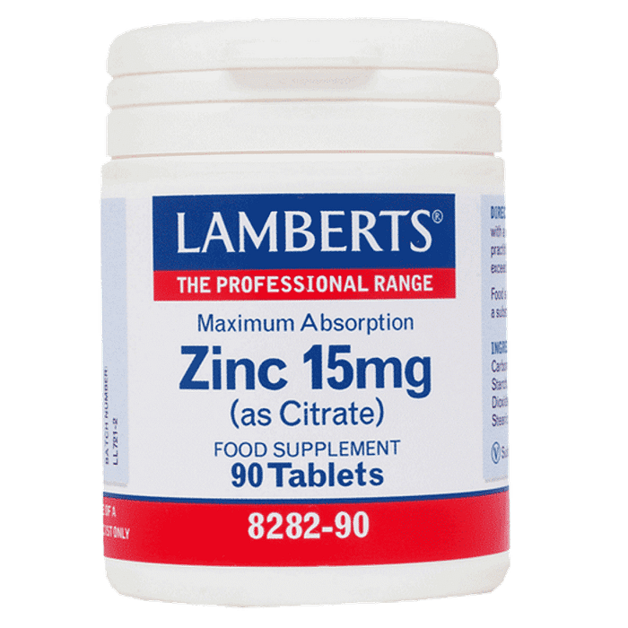 Zinco Citrato 15 mg, suplemento alimentar