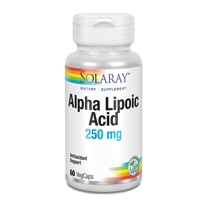 Alpha Lipoic Acid 250 mg, suplemento alimentar vegan