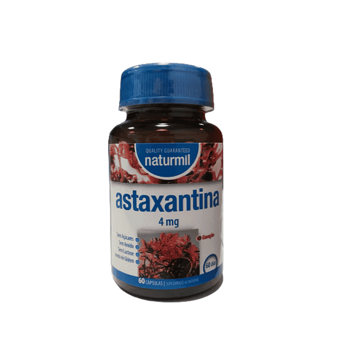 Astaxantina, suplemento alimentar sem açúcar, sem glúten, sem lactose