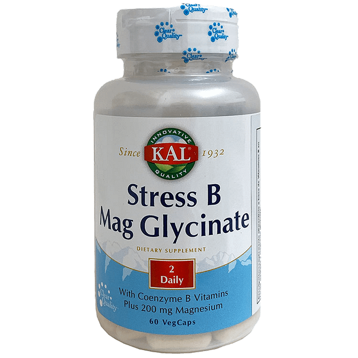 Stress B + Mg Glycinate, suplemento alimentar vegan