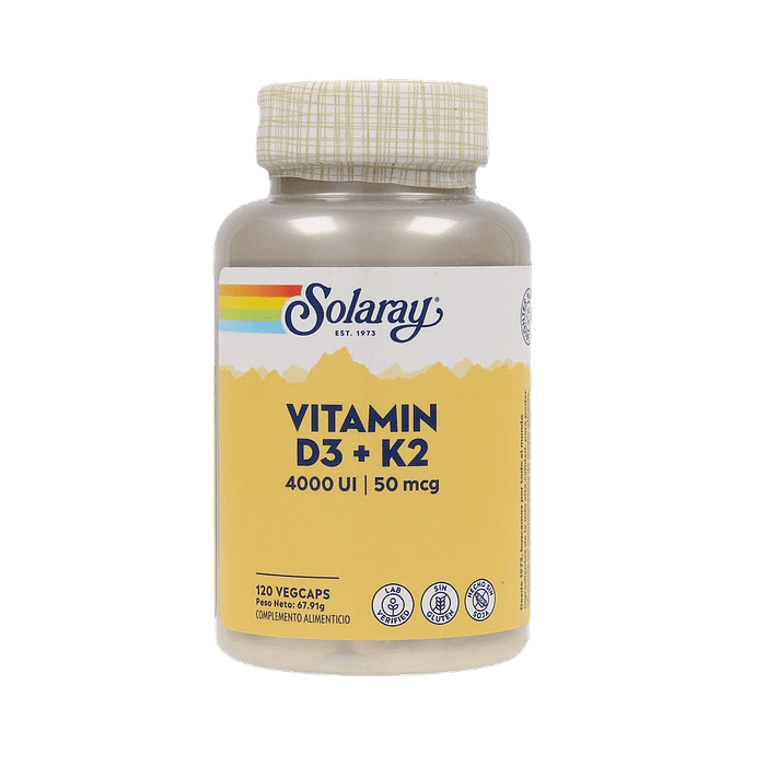 Vitamin D3 + K2 4000 UI, suplemento alimentar sem glúten, sem soja