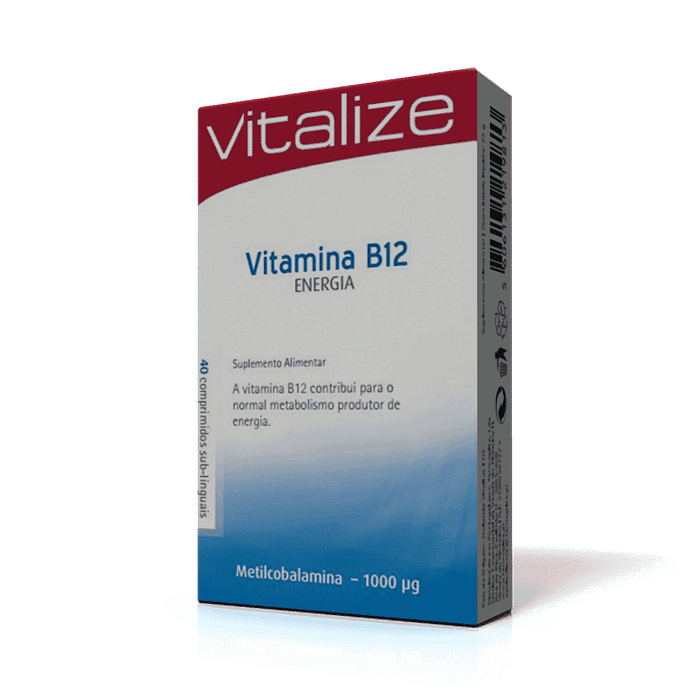 Vitamina B12 Energia, suplemento alimentar sem glúten, sem lactose, vegetariano