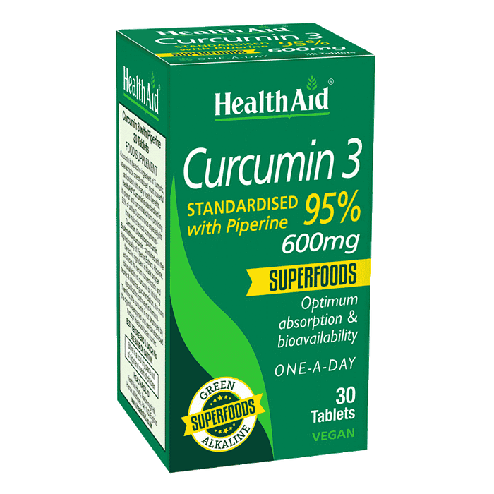 Curcumin 3, suplemento alimentar vegan e vegetariano