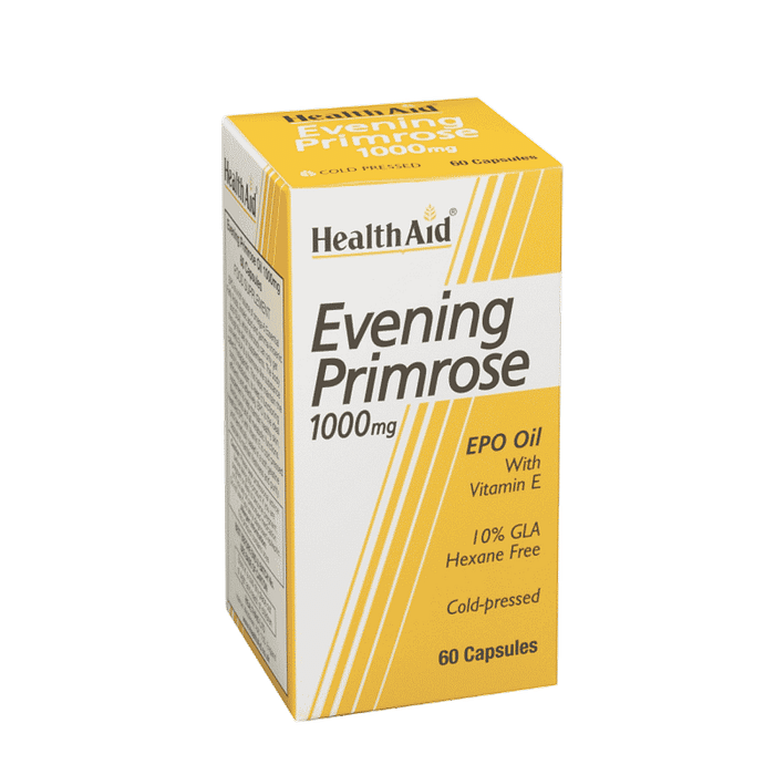 Evening Primrose, suplemento alimentar sem açúcar, sem glúten, sem soja