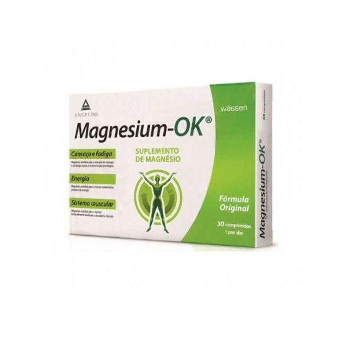 Magnesium-OK, suplemento alimentar para o sistema muscular e sistema nervoso