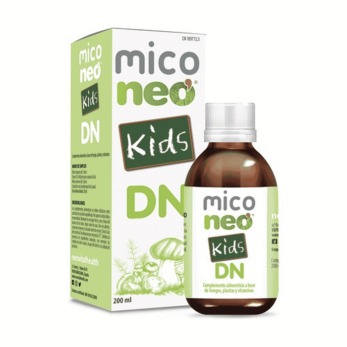 Mico Neo Kids DN, suplemento alimentar com ingredientes biológicos, sem glúten e sem lactose