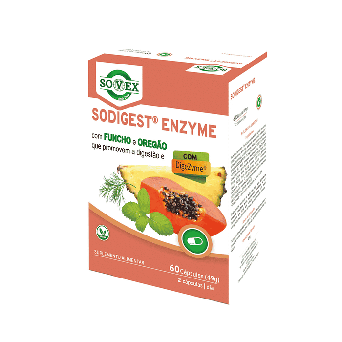Sodigest Enzyme, suplemento alimentar vegan