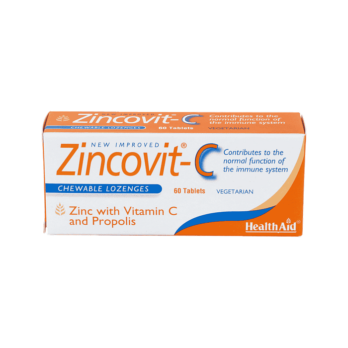 Zincovit-C, suplemento alimentar sem glúten, sem soja