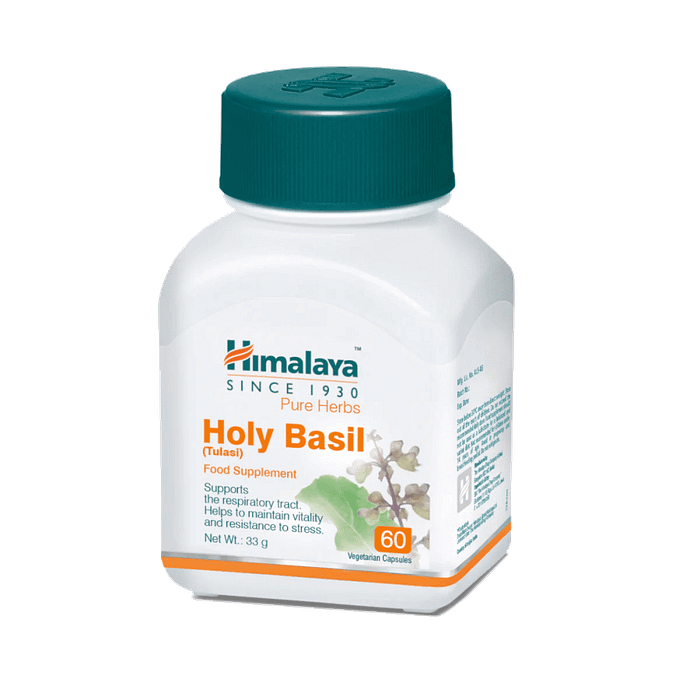 Holy Basil (Tulasi), suplemento alimentar sem açúcar, sem glúten, sem lactose