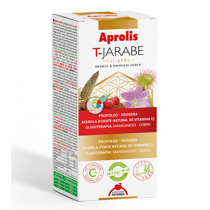 Aprolis-T Xarope, suplemento alimentar sem glúten e sem lactose