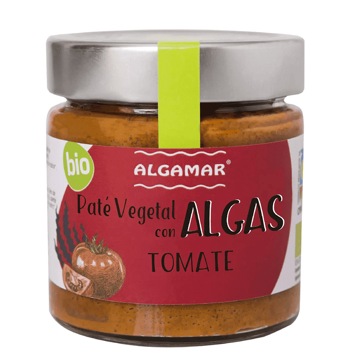 Paté Vegetal com Algas e Tomate, com ingredientes biológicos