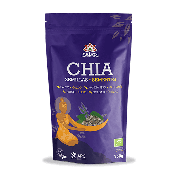 Sementes de Chia Bio, sem glúten, vegan
