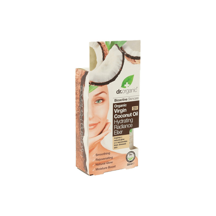 Elixir Facial Hidratante Óleo de Coco, com ingredientes biológicos, cosmética vegan e vegetariana