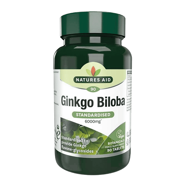 Ginkgo Biloba 600 mg, adequado a vegans