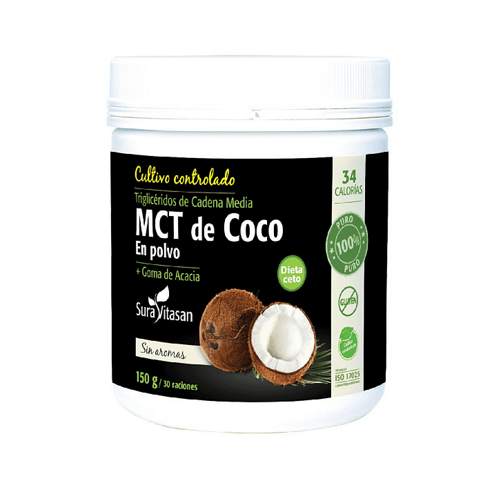 MCT de Coco em Pó, sem glúten