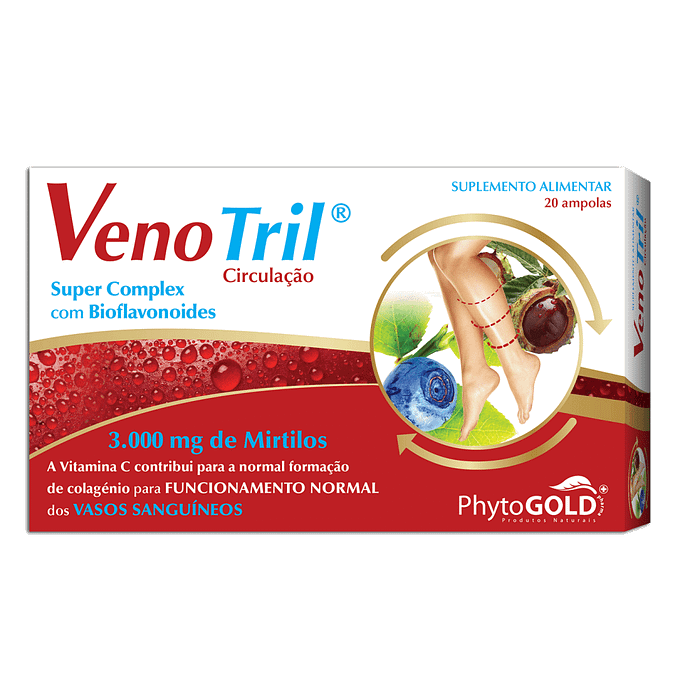 VenoTril Ampolas, suplemento alimentar para ajudar na circulação