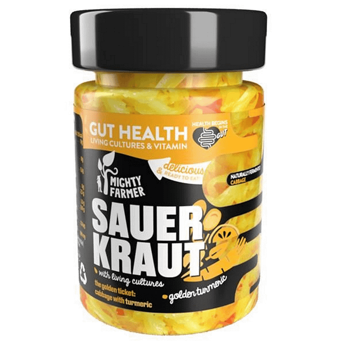 Sauerkraut Açafrão, sem glúten, alimentação vegan