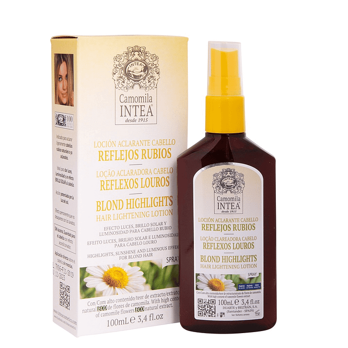 Spray Aclarador de Camomila, para clarear o cabelo