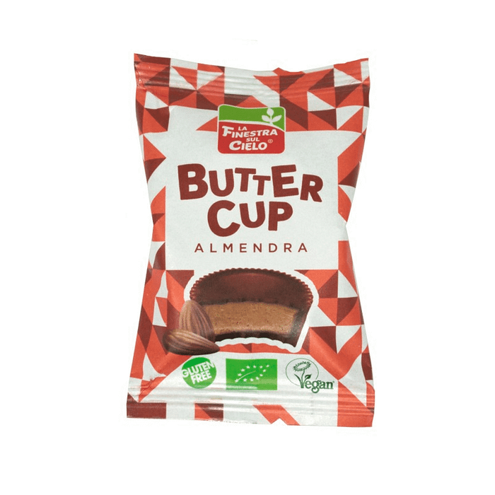 Cup Manteiga de Amêndoa de ingredientes biológicos, sem glúten e adequado a vegans