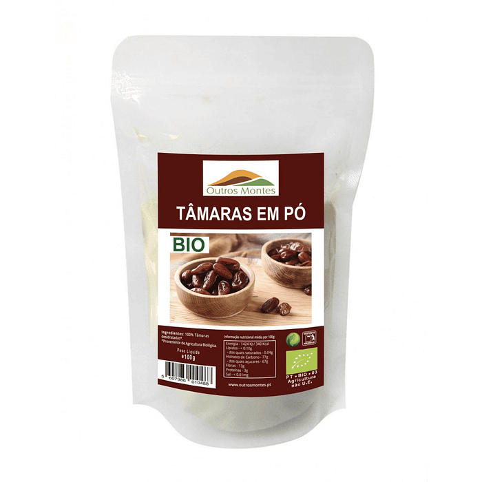 Tâmaras em Pó, proveniente de agricultura biológica