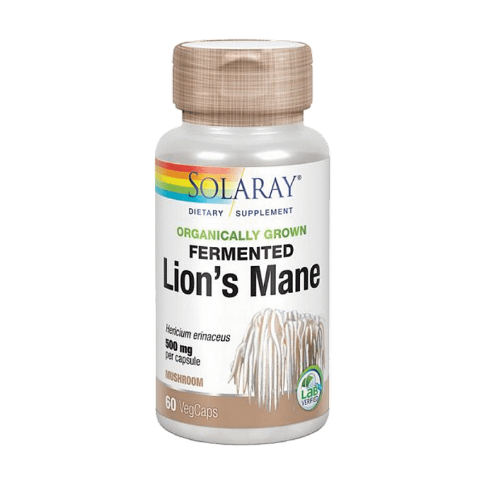 Lion's Mane Fermented, suplemento alimentar sem glúten, vegan