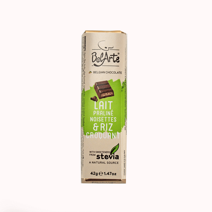 Chocolate de Leite com Avelãs e Arroz, sem açúcar