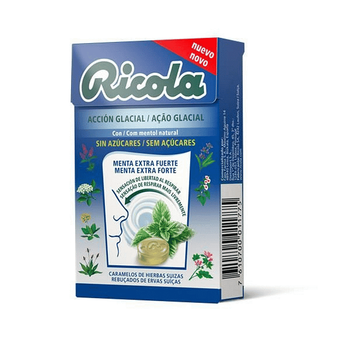 Rebuçados Ervas Suíças Menta Extra Forte, sem açúcar