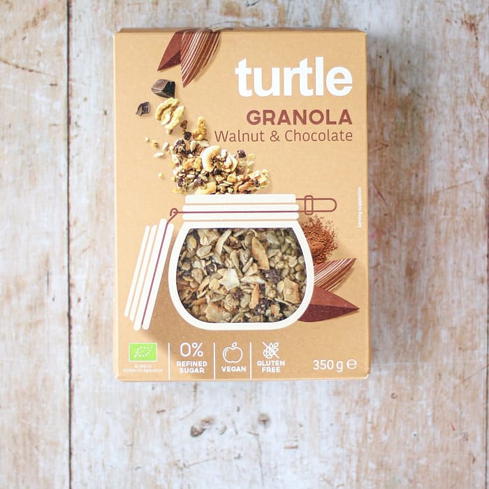 Granola de Noz e Chocolate, biológica, sem glúten, vegan