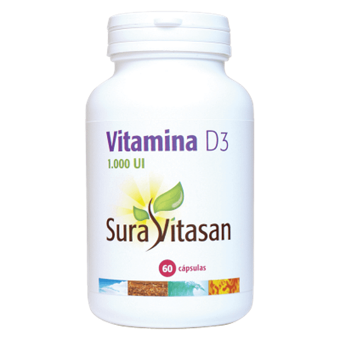 Vitamina D3 1.000 UI, suplemento alimentar para músculos, ossos e para a imunidade