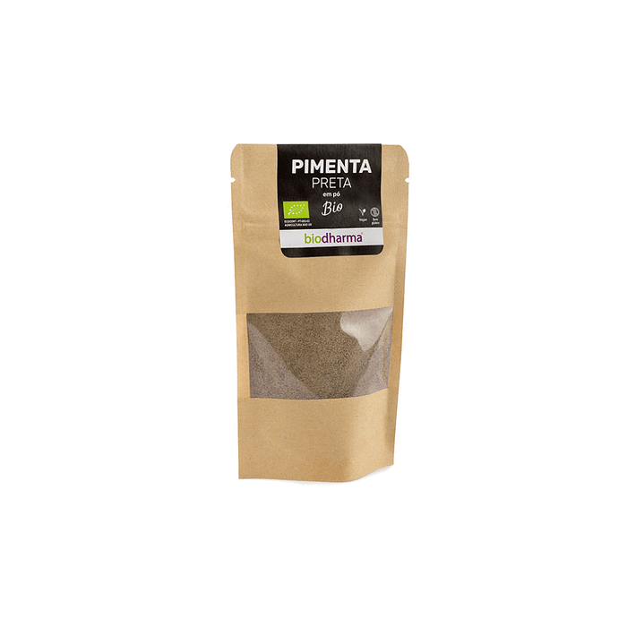 Pimenta Preta em Pó, biológico, sem glúten, sem lactose, sem soja, vegan