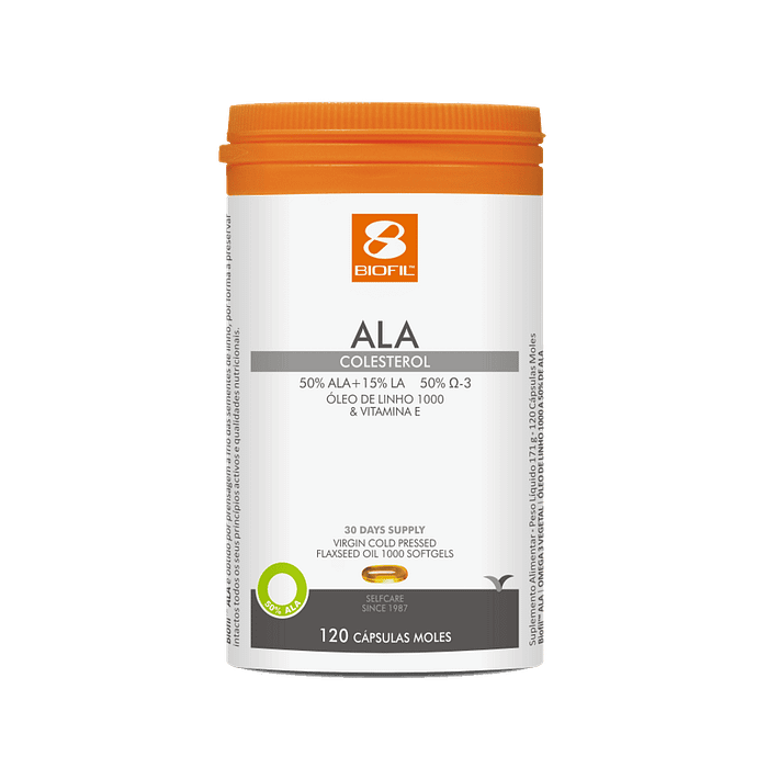 ALA, suplemento alimentar sem açúcar, sem glúten, sem lactose, sem sal