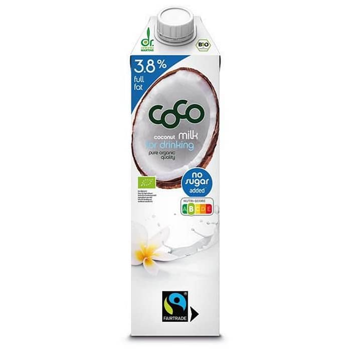 Leite de Coco para beber 3.8% MG, biológico